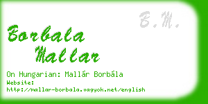 borbala mallar business card